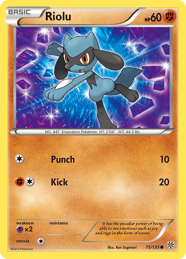 Riolu 075/138 — Plasma Storm (English Pokémon TCG card)
