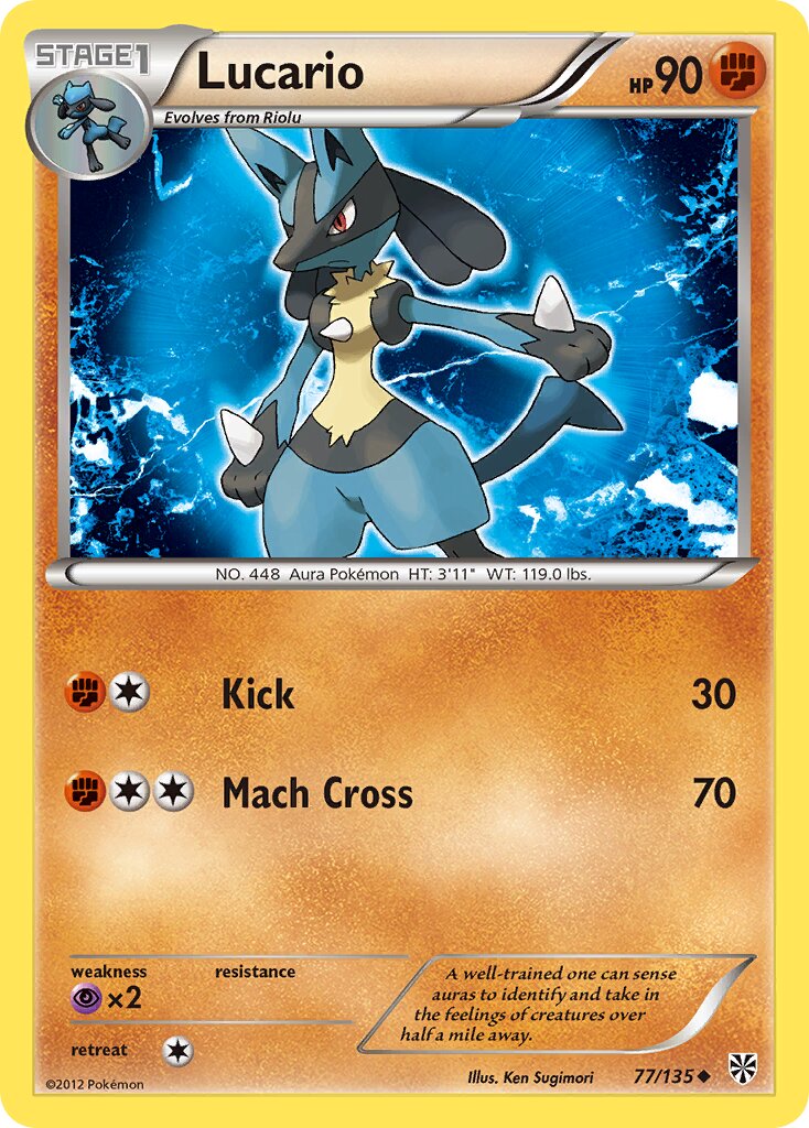 Lucario 077/138 — Plasma Storm (English Pokémon TCG card)