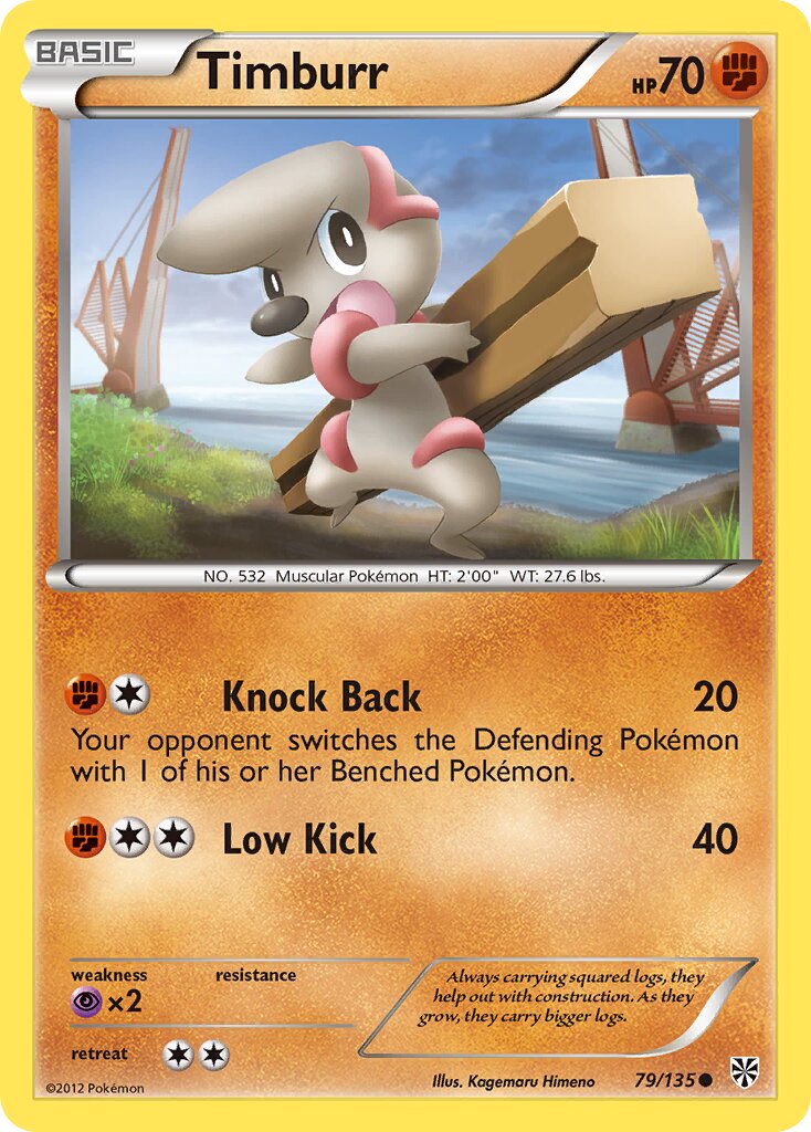 Timburr 079/138 — Plasma Storm (English Pokémon TCG card)