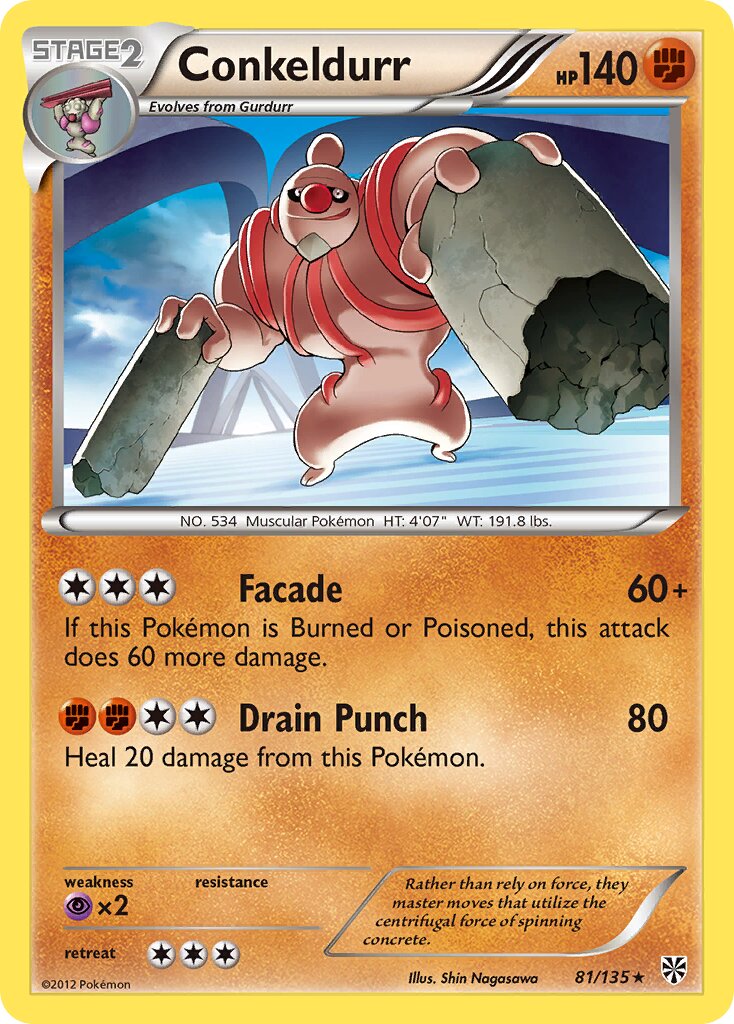 Conkeldurr 081/138 — Plasma Storm (English Pokémon TCG card)