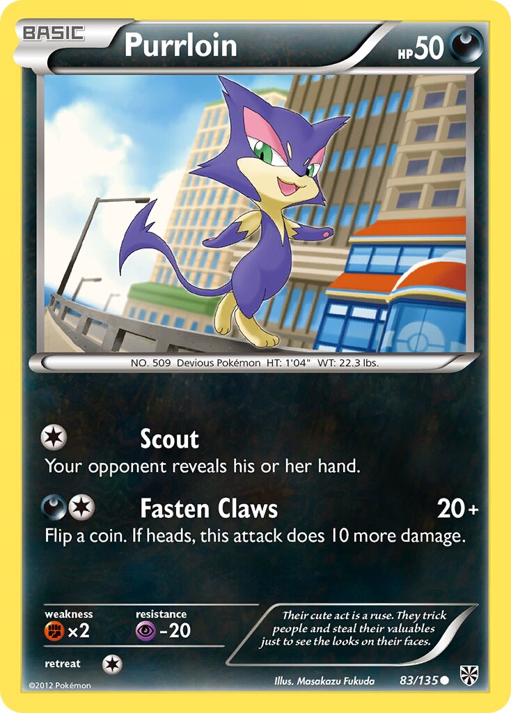 Purrloin 083/138 — Plasma Storm (English Pokémon TCG card)