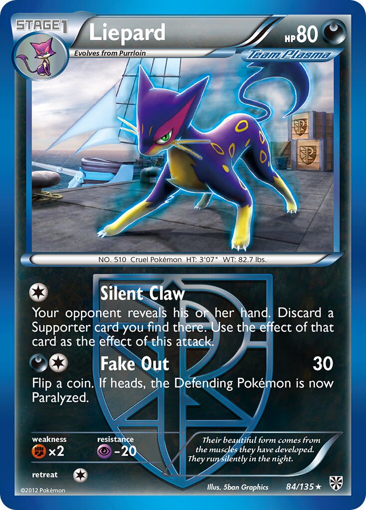 Liepard 084/138 — Plasma Storm (English Pokémon TCG card)