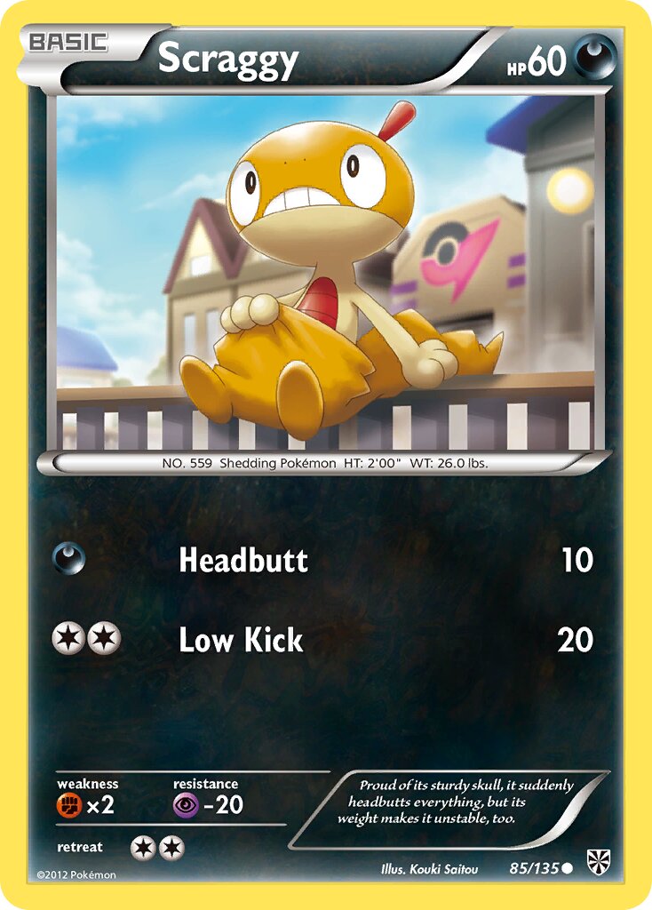 Scraggy 085/138 — Plasma Storm (English Pokémon TCG card)