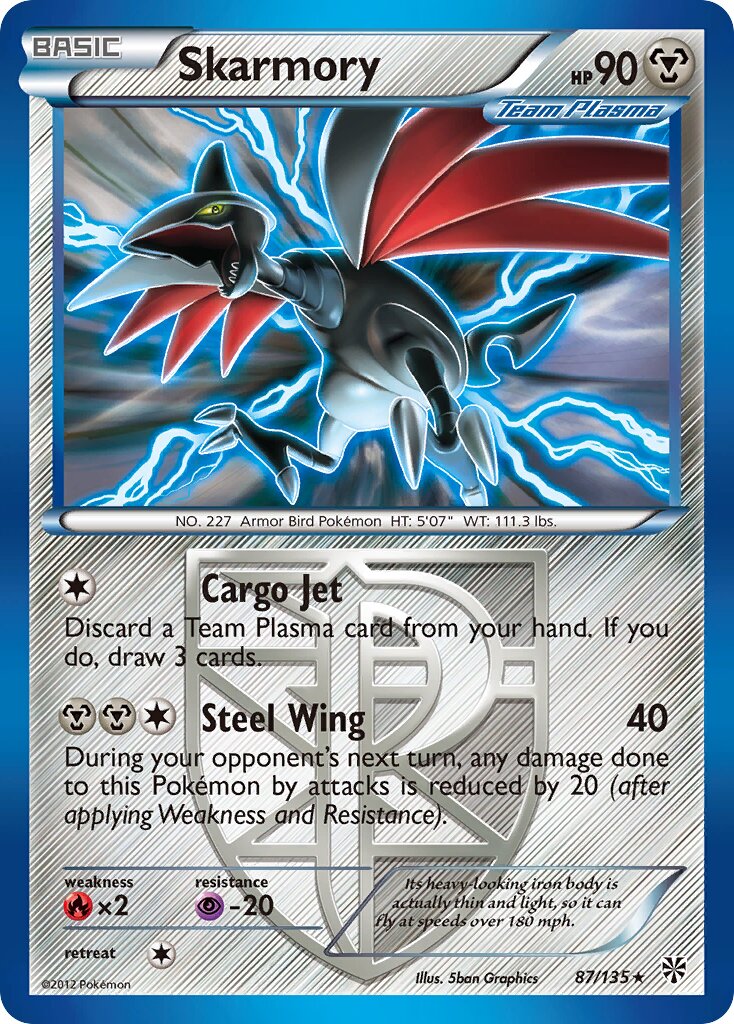 Skarmory 087/138 — Plasma Storm (English Pokémon TCG card)
