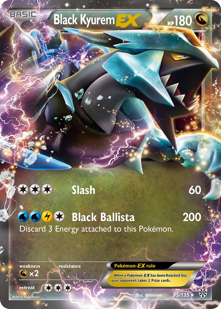Black Kyurem-EX 095/138 — Plasma Storm (English Pokémon TCG card)