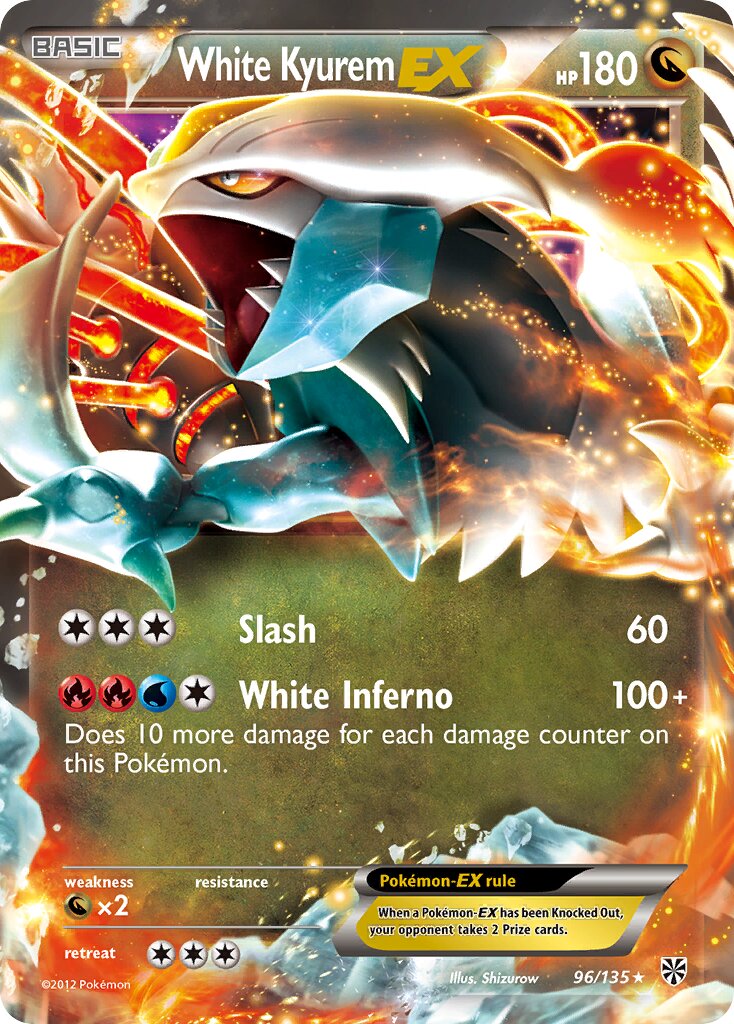 White Kyurem-EX 096/138 — Plasma Storm (English Pokémon TCG card)