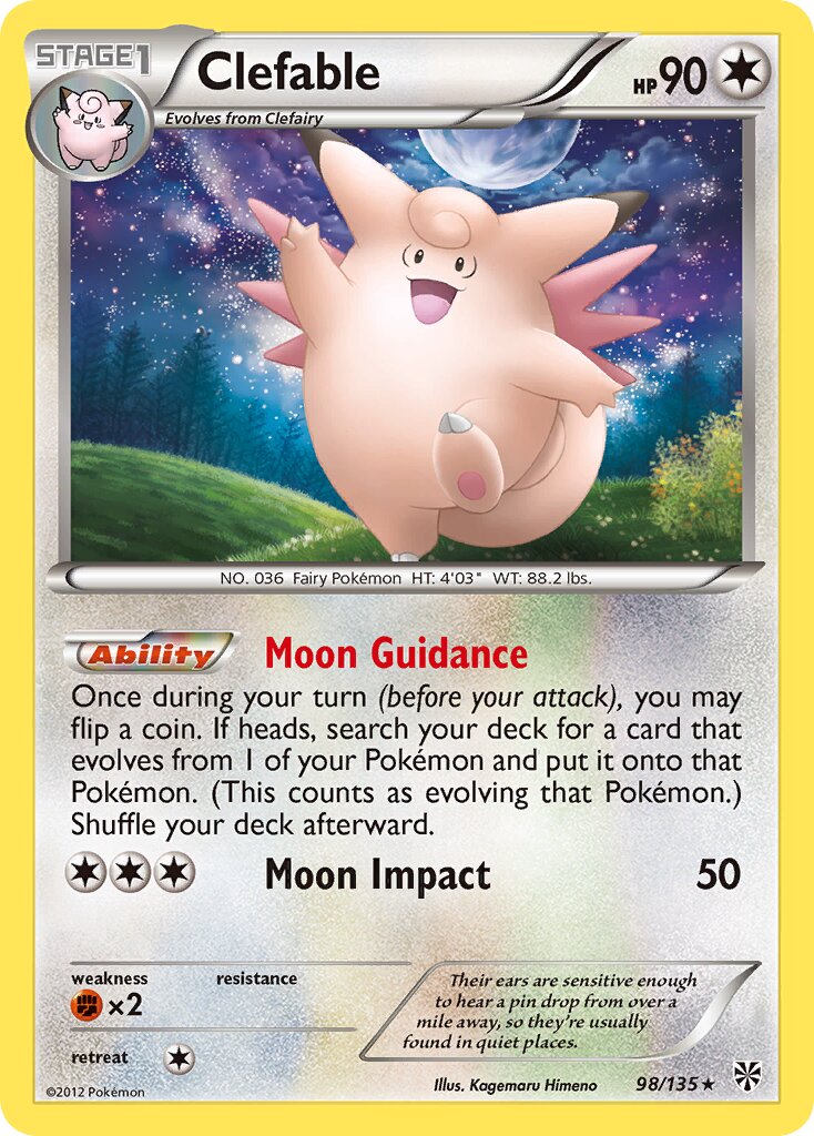 Clefable 098/138 — Plasma Storm (English Pokémon TCG card)