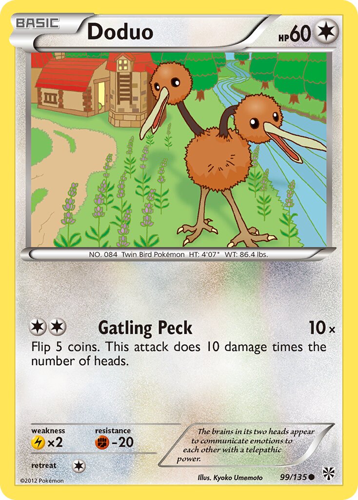 Doduo 099/138 — Plasma Storm (English Pokémon TCG card)