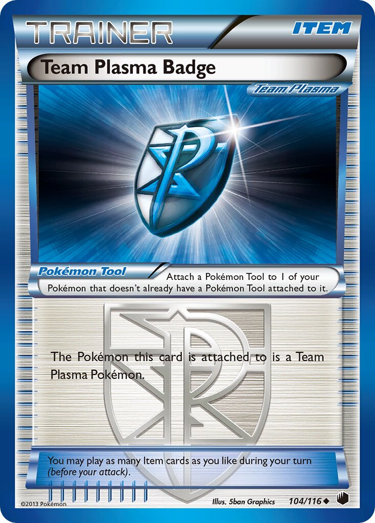 Team Plasma Badge 104/122 — Plasma Freeze (English Pokémon TCG card)
