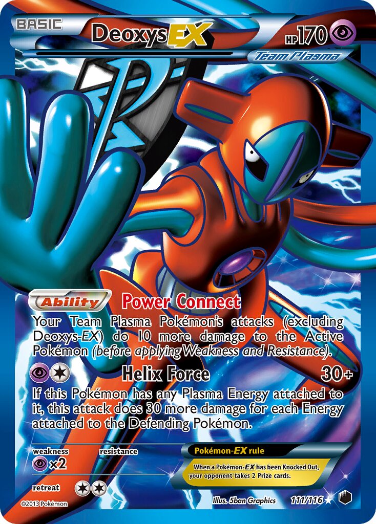 Deoxys-EX 111/122 — Plasma Freeze (English Pokémon TCG card)