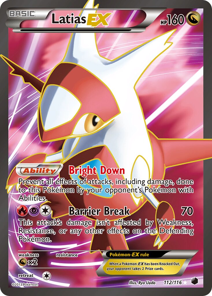 Latias-EX 112/122 — Plasma Freeze (English Pokémon TCG card)