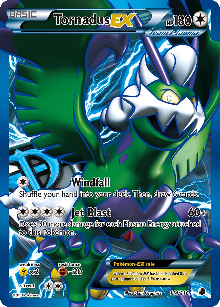 Tornadus-EX 114/122 — Plasma Freeze (English Pokémon TCG card)