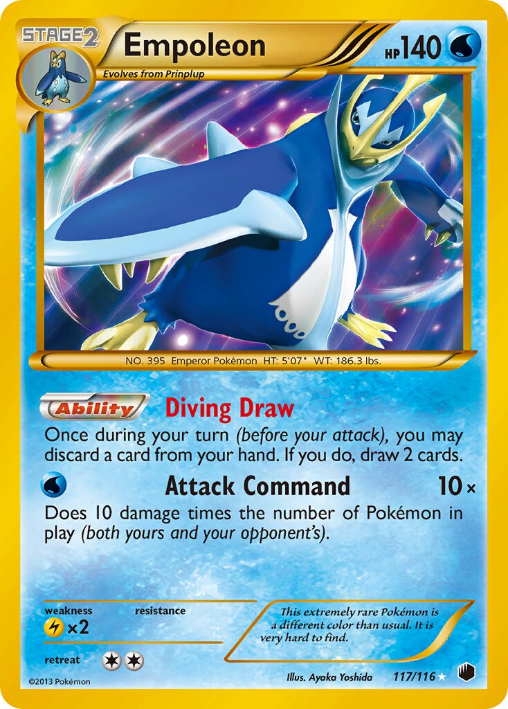 Empoleon 117/122 — Plasma Freeze (English Pokémon TCG card)