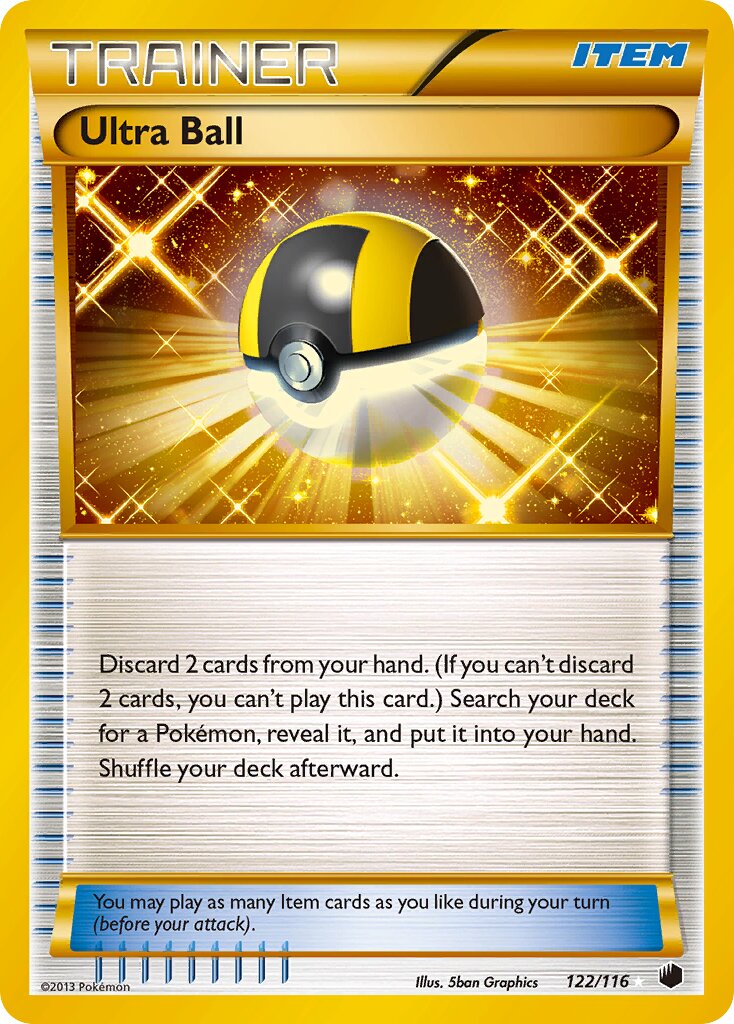 Ultra Ball 122/122 — Plasma Freeze (English Pokémon TCG card)
