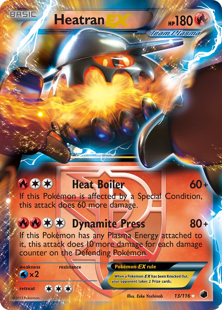 Heatran-EX 013/122 — Plasma Freeze (English Pokémon TCG card)