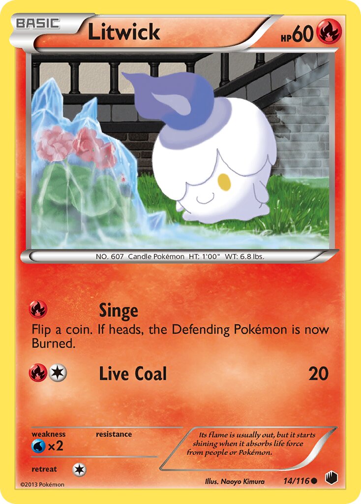 Litwick 014/122 — Plasma Freeze (English Pokémon TCG card)