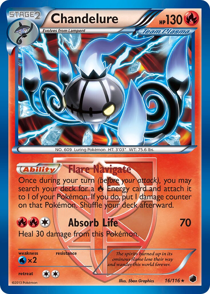 Chandelure 016/122 — Plasma Freeze (English Pokémon TCG card)