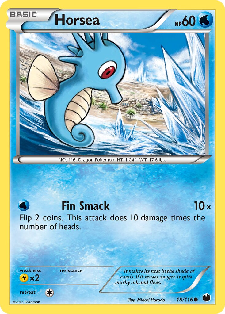 Horsea 018/122 — Plasma Freeze (English Pokémon TCG card)