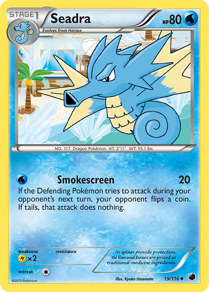 Seadra 019/122 — Plasma Freeze (English Pokémon TCG card)