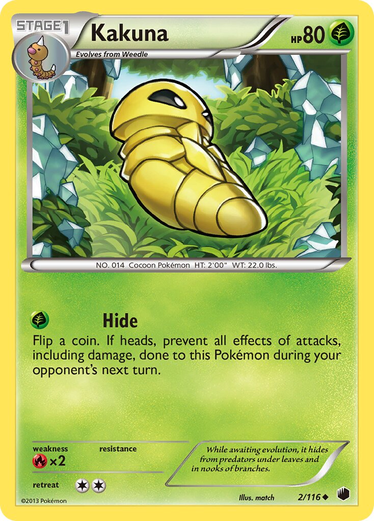 Kakuna 002/122 — Plasma Freeze (English Pokémon TCG card)