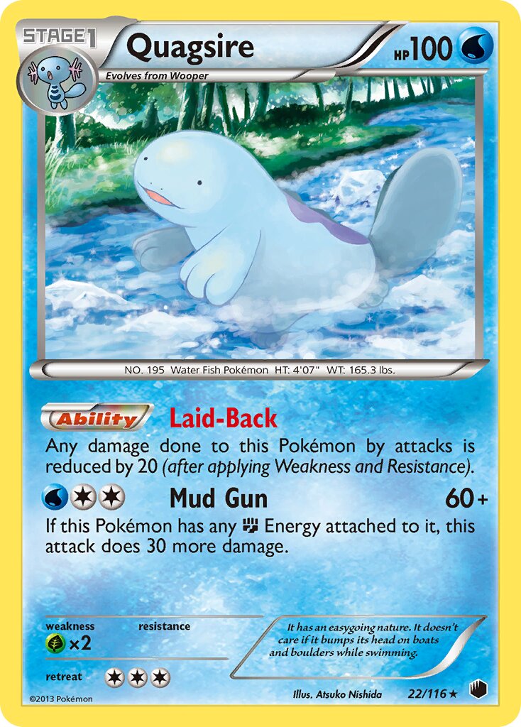 Quagsire 022/122 — Plasma Freeze (English Pokémon TCG card)