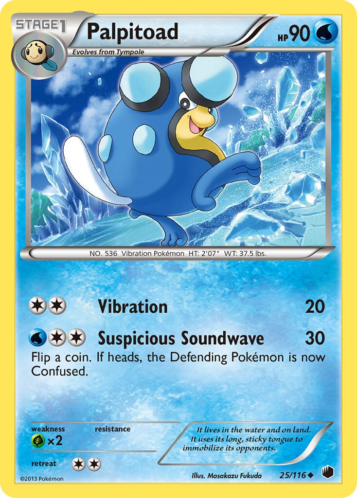 Palpitoad 025/122 — Plasma Freeze (English Pokémon TCG card)