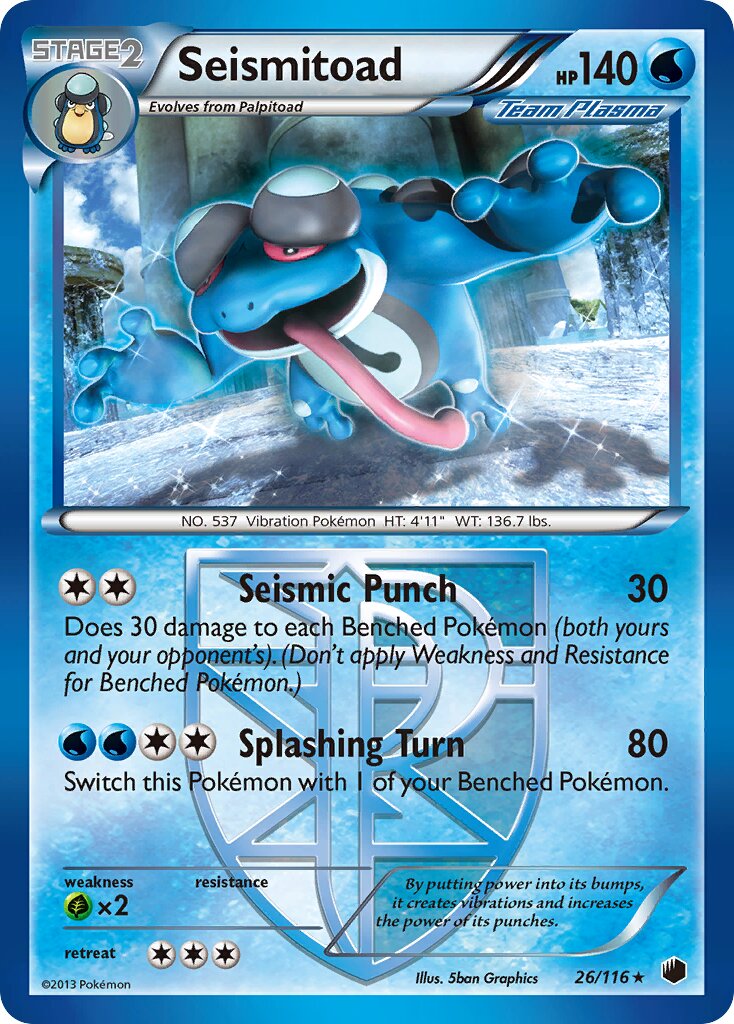 Seismitoad 026/122 — Plasma Freeze (English Pokémon TCG card)