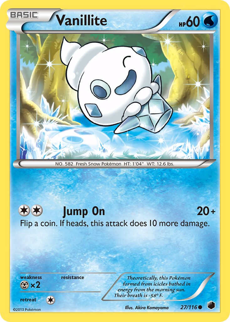 Vanillite 027/122 — Plasma Freeze (English Pokémon TCG card)