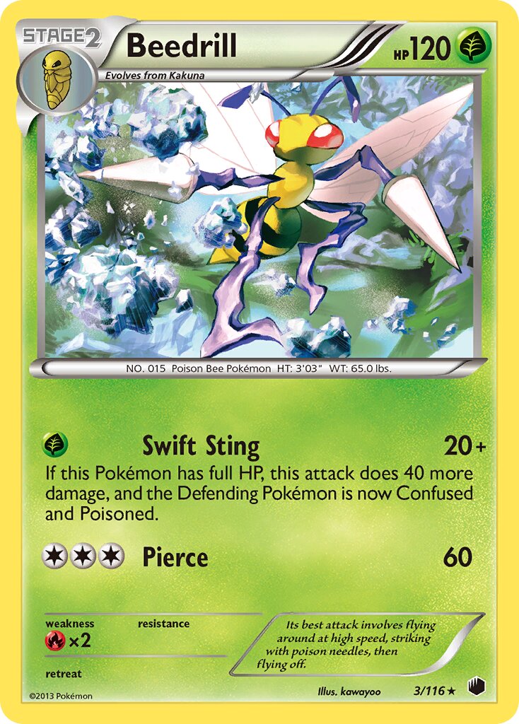 Beedrill 003/122 — Plasma Freeze (English Pokémon TCG card)