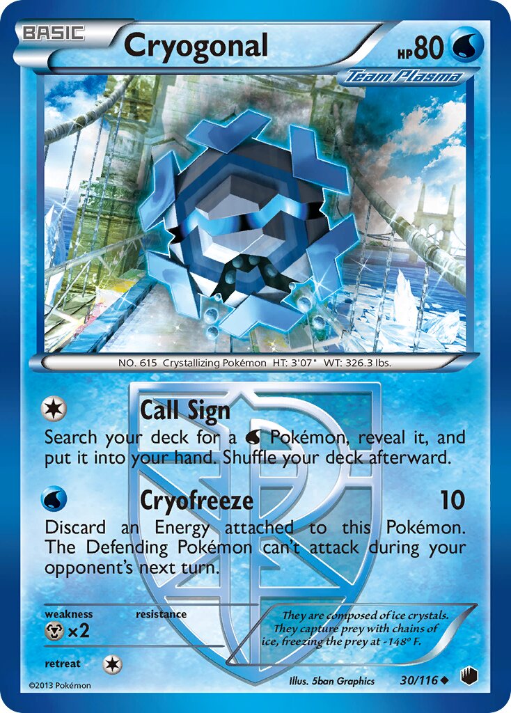 Cryogonal 030/122 — Plasma Freeze (English Pokémon TCG card)