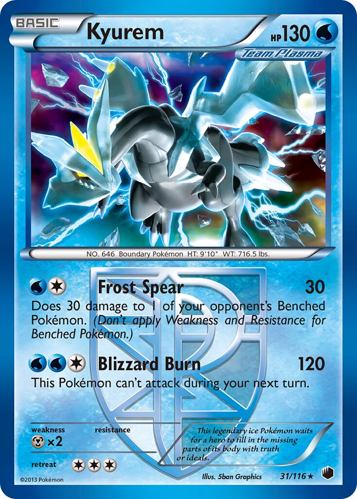 Kyurem 031/122 — Plasma Freeze (English Pokémon TCG card)