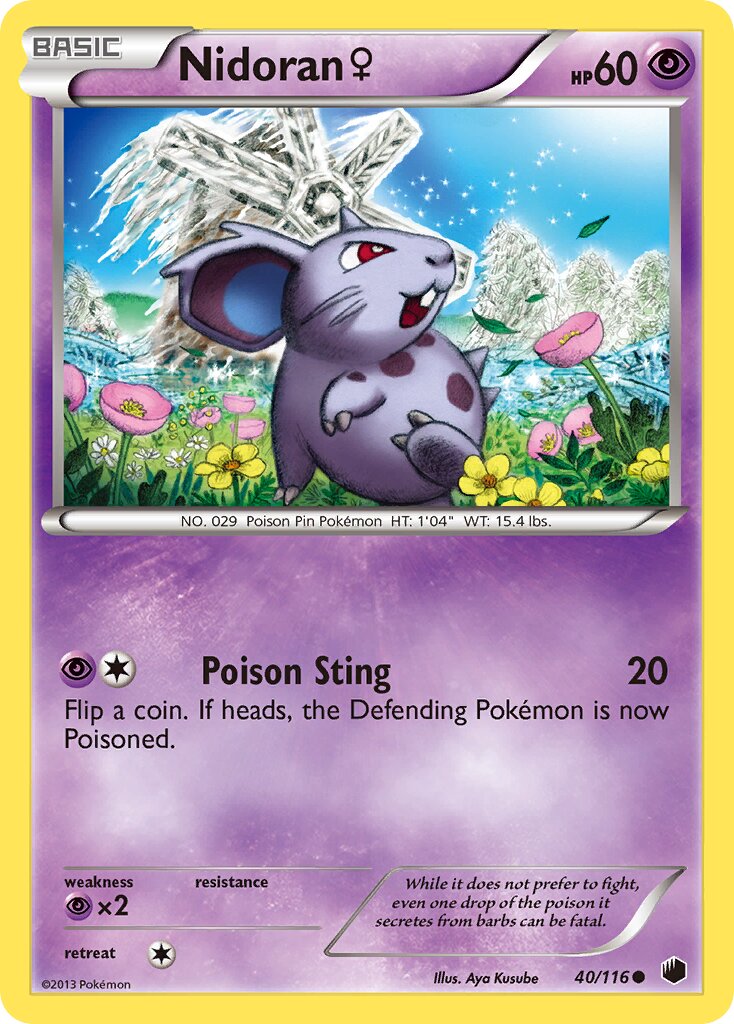 Nidoran ♀ 040/122 — Plasma Freeze (English Pokémon TCG card)