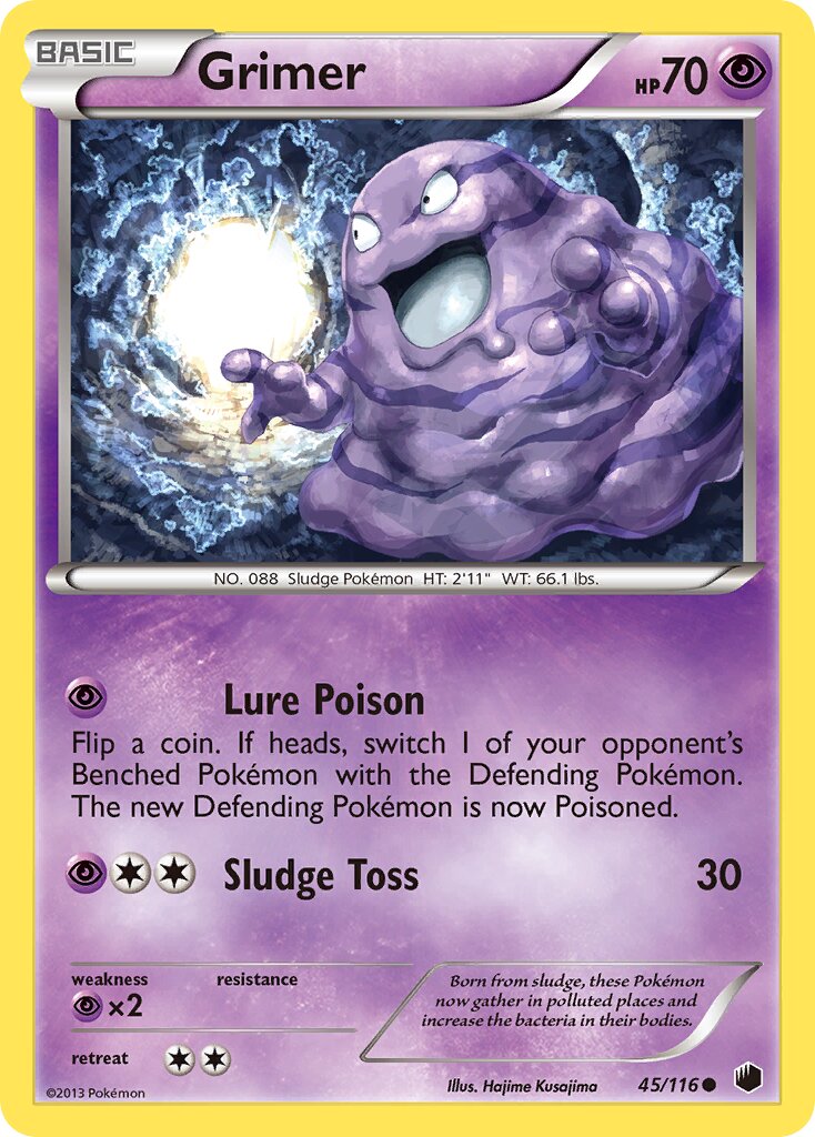 Grimer 045/122 — Plasma Freeze (English Pokémon TCG card)