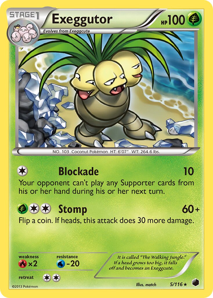 Exeggutor 005/122 — Plasma Freeze (English Pokémon TCG card)