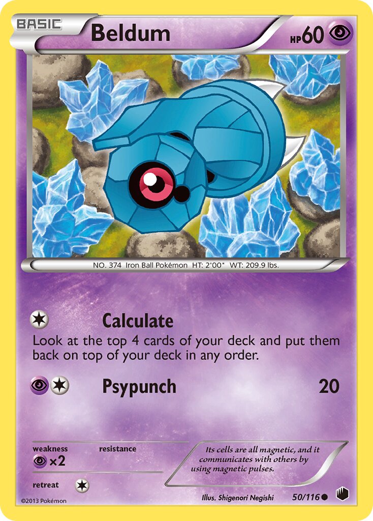Beldum 050/122 — Plasma Freeze (English Pokémon TCG card)