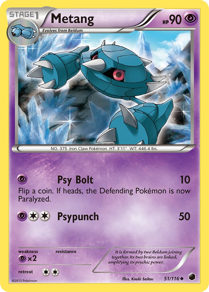 Metang 051/122 — Plasma Freeze (English Pokémon TCG card)