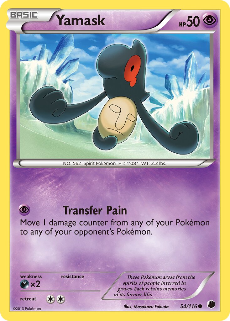 Yamask 054/122 — Plasma Freeze (English Pokémon TCG card)