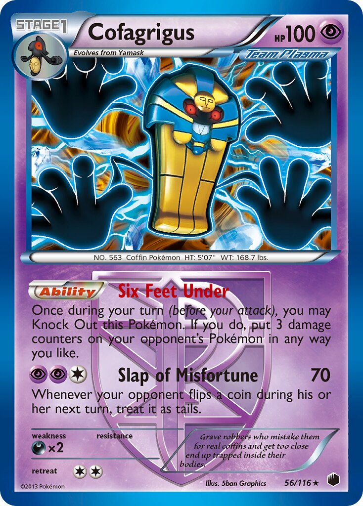 Cofagrigus 056/122 — Plasma Freeze (English Pokémon TCG card)