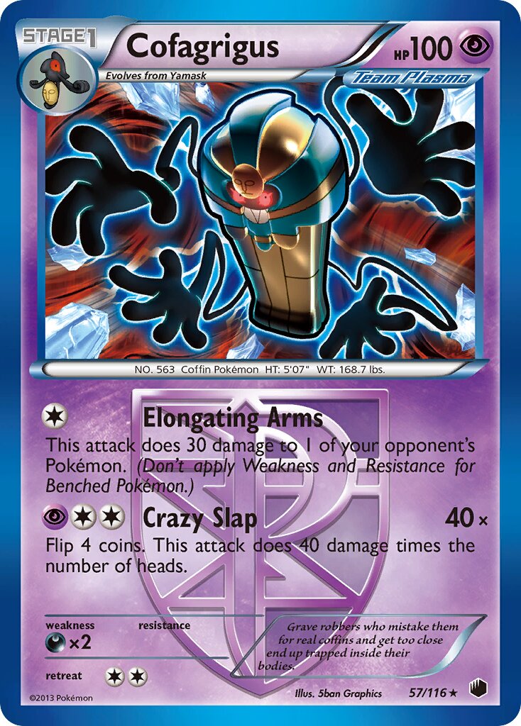 Cofagrigus 057/122 — Plasma Freeze (English Pokémon TCG card)