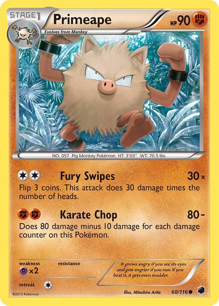 Primeape 060/122 — Plasma Freeze (English Pokémon TCG card)