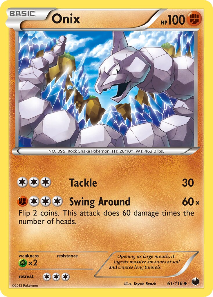 Onix 061/122 — Plasma Freeze (English Pokémon TCG card)