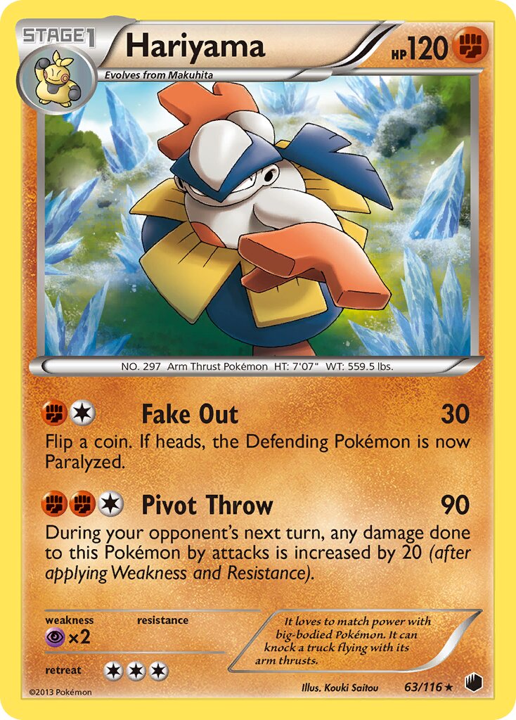 Hariyama 063/122 — Plasma Freeze (English Pokémon TCG card)