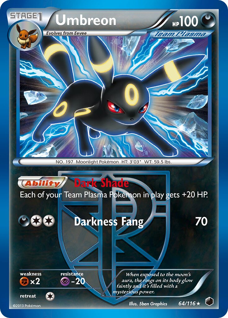 Umbreon 064/122 — Plasma Freeze (English Pokémon TCG card)
