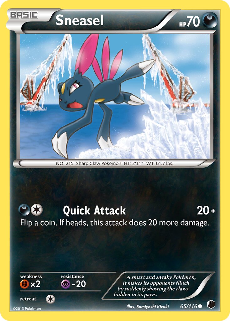 Sneasel 065/122 — Plasma Freeze (English Pokémon TCG card)