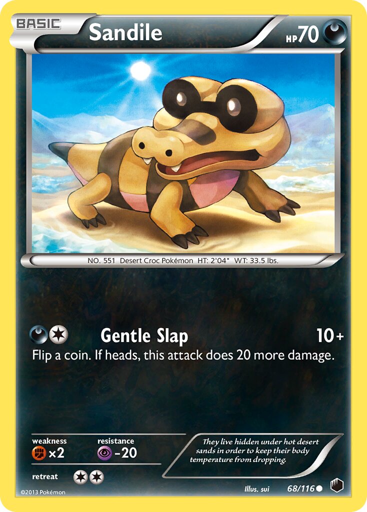 Sandile 068/122 — Plasma Freeze (English Pokémon TCG card)