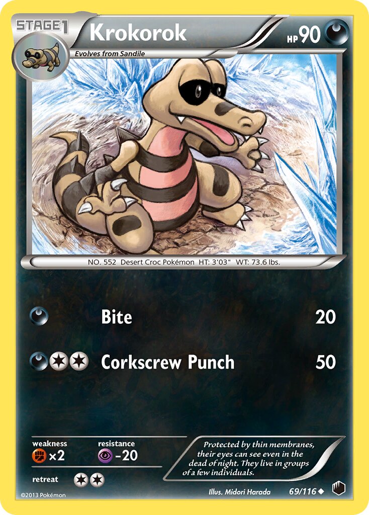 Krokorok 069/122 — Plasma Freeze (English Pokémon TCG card)