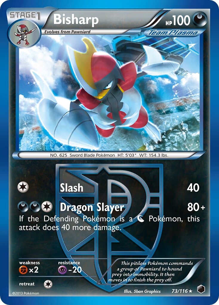 Bisharp 073/122 — Plasma Freeze (English Pokémon TCG card)