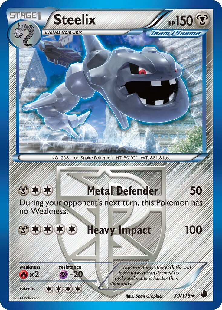 Steelix 079/122 — Plasma Freeze (English Pokémon TCG card)