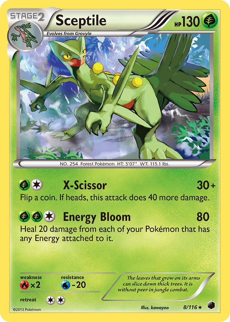 Sceptile 008/122 — Plasma Freeze (English Pokémon TCG card)