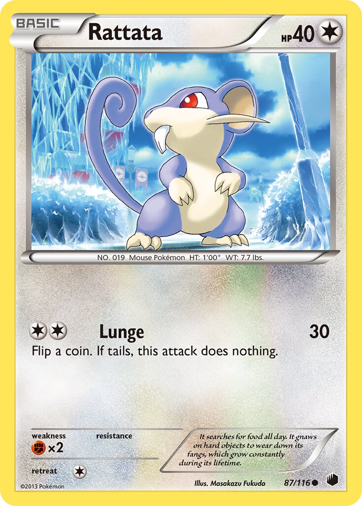 Rattata 087/122 — Plasma Freeze (English Pokémon TCG card)